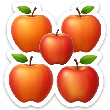 Orange, Apricot, Apple sticker