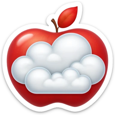 apple cloud message bubble sticker