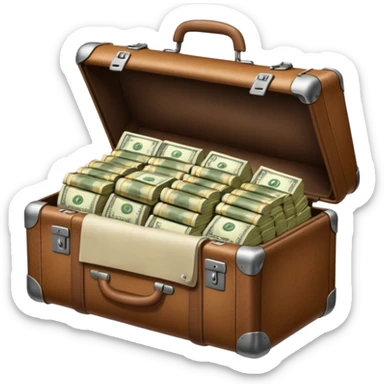 maleta con dinerp sticker