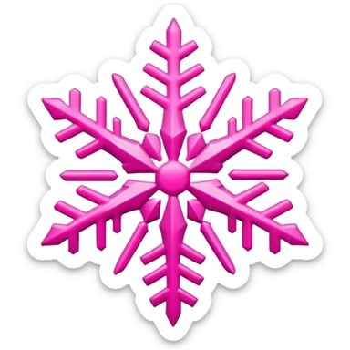 pink snowflake sticker
