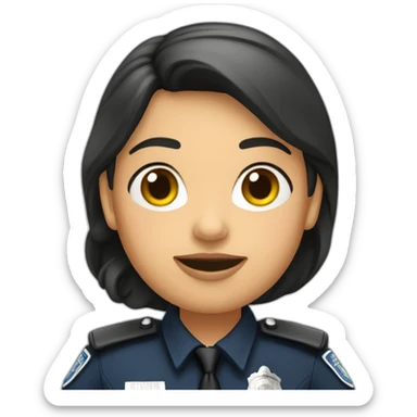 Una rata mujer policía sticker