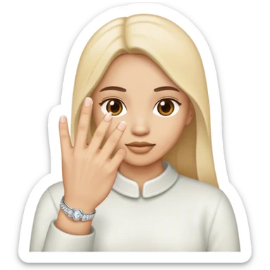 Middle finger warning a ring  sticker