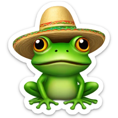 Frog wearing sombrero  sticker
