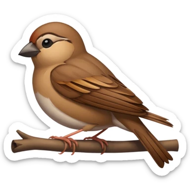 A sparrow is sleeping sticker