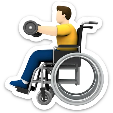 weelchair workingout sticker