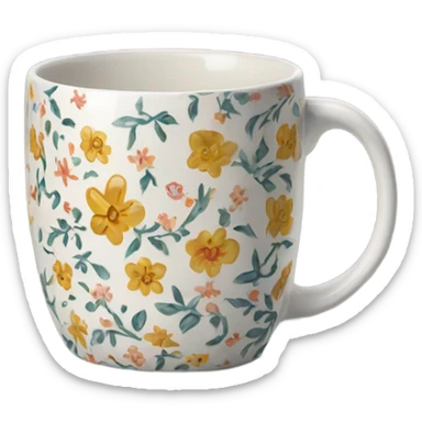 Vintage mug sticker