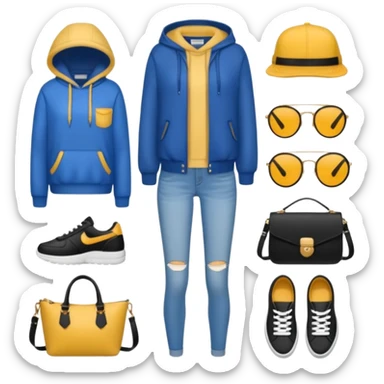 A cool outfit (aesthetic, clothes, clothing, loose object, apparel)  sticker