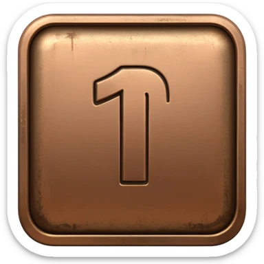 Make the paid subscription icon square, bronze, and number 1. sticker