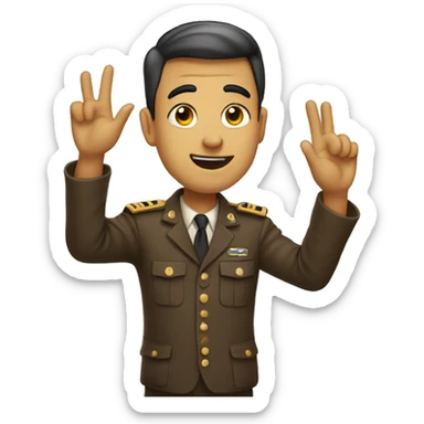 male emoji saluting w a funny face sticker