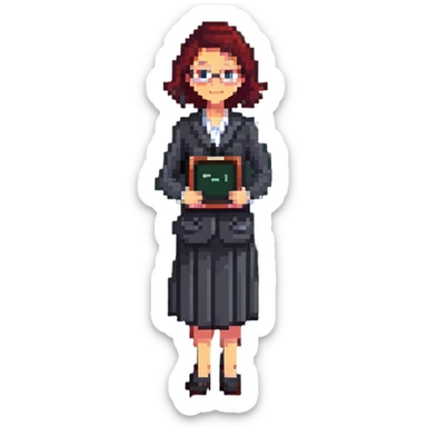 teacher at a blackboard sticker