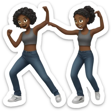 a girl dance sticker