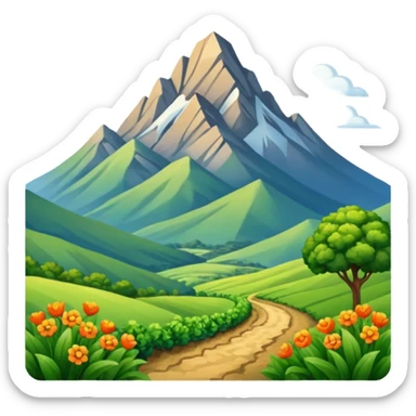 Montaña y paisaje sticker