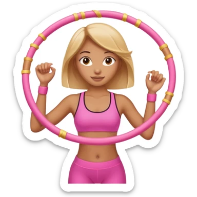 hula hoop workout pink sticker