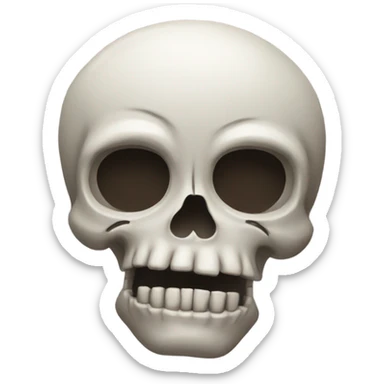 Heartbroken skull  sticker