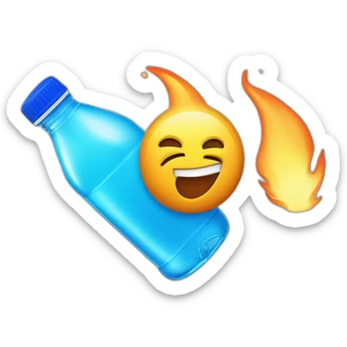 plastic bottle with blue cap, and detitle being SLAP in blue color with a yellowish cartoony fire on the background and the juice being orange sticker