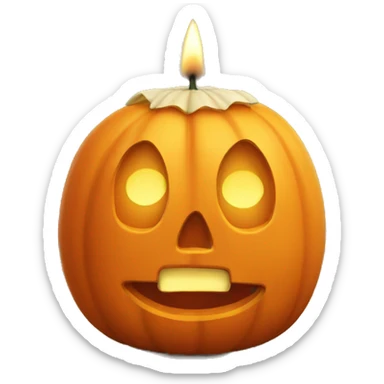 pumpkin candle sticker
