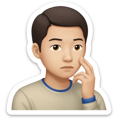 asian pragmatism guy  of “knowing when to take the appropriate action” sticker