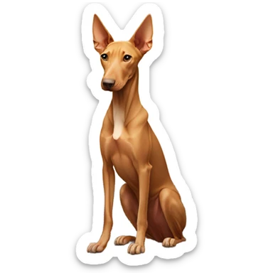 Egyptian pharaoh hound on a mountain top sticker