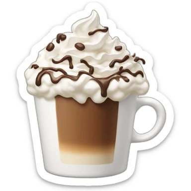 coffee with whipped cream and chocolate shavings sticker