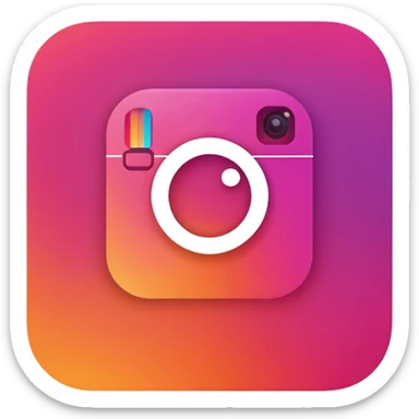 instagram with better and actual logo design sticker