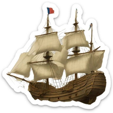 dutch ship 17th century sticker