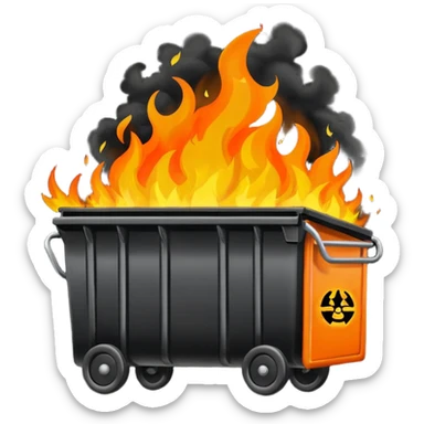 Dumpster fire 2025 sticker