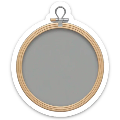 empty embroidery hoop sticker