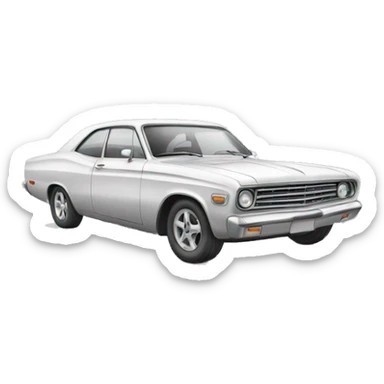 Car emoji drawn in pencil sticker