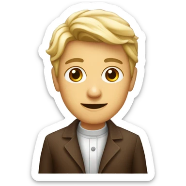 une personne buvant du café sticker