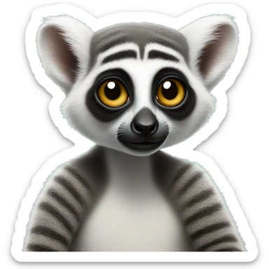Lemur that grew up in Brooklyn sticker