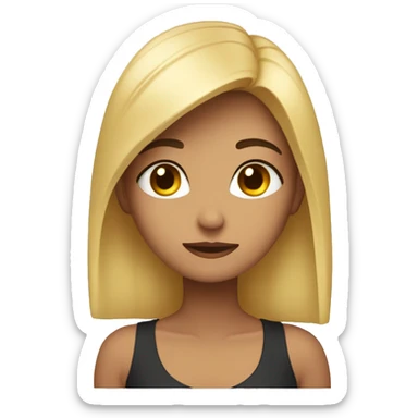 Cara bostezando mezclada con cara enamorada  sticker