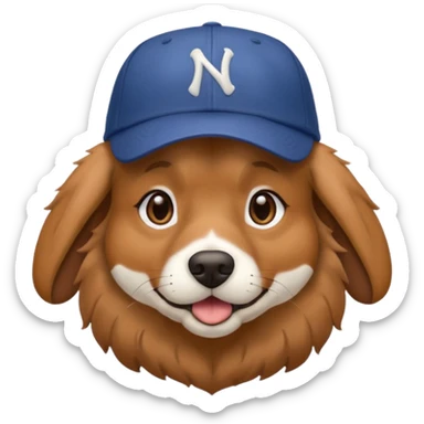 baseball hat dog sticker