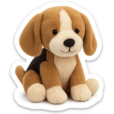 cute beagle puppy jellycat plushie sticker