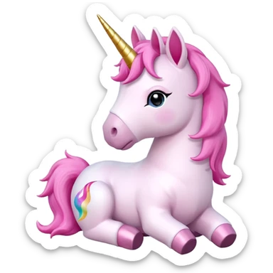 pink unicorn toy sticker