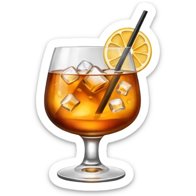 cocktail in a whisky glass sticker