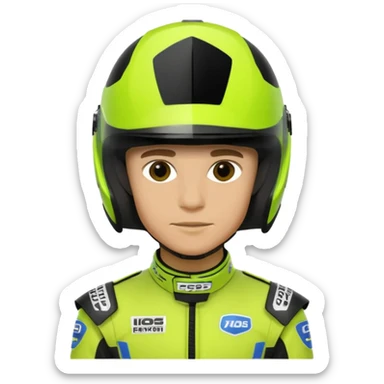 lando norris’ neon green and black 2025 helmet  sticker