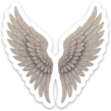  glitter wings, remove background sticker