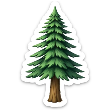A tall pine tree with layered, pointed branches.






























































 sticker