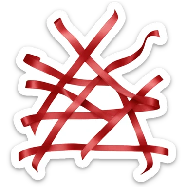 Red carpet queue stopper ribbon  sticker