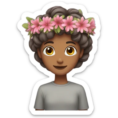 flower crown without person sticker