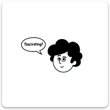face with exaggerated eye roll and a speech bubble that says 'fascinating' in a sarcastic way sticker