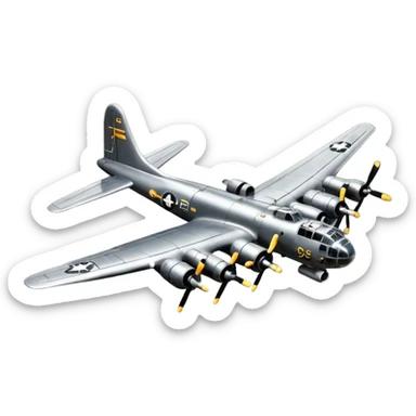 B-29 Superfortress dropping boms sticker