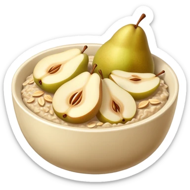 Oatmeal with pears sticker