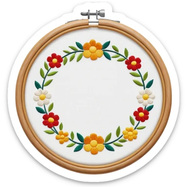 embroidery hoop sticker