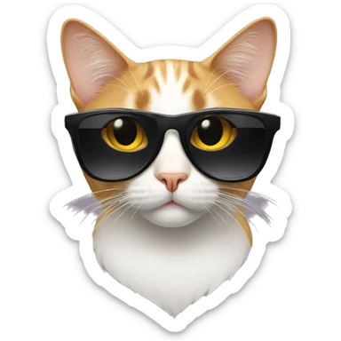 Cat with sunglasses sticker