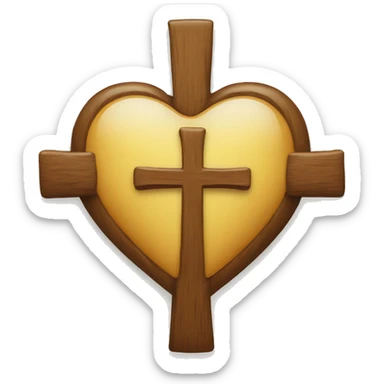 heart with a cross sticker