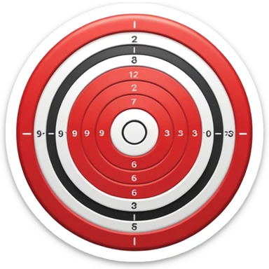Red-white bullseye target sticker
