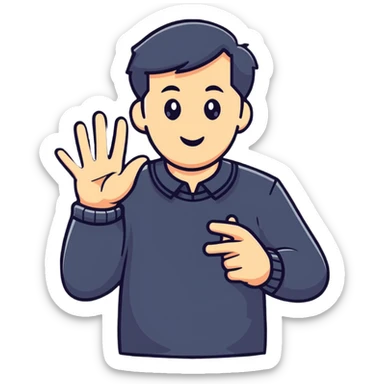 movie director making cut gesture with hands sticker