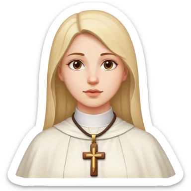 woman catholic neck cross sticker