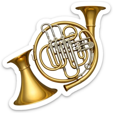 french horn sticker
